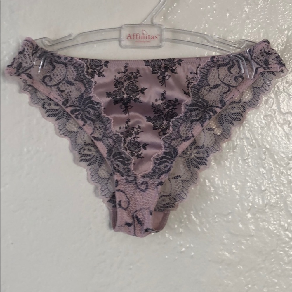 New Pink & Black Cheeky Satin panty.